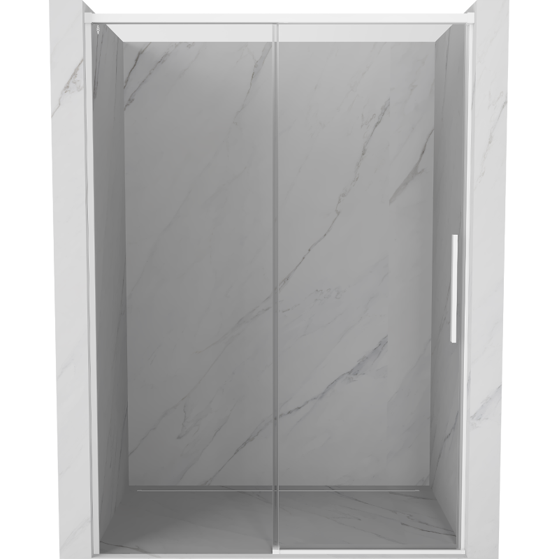 Mexen Rox portes de douche coulissantes 155 cm, transparent, blanc - 8C2-155-000-20-00