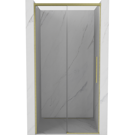 Mexen Rox portes de douche coulissantes 120 cm, transparentes, or brossé - 8C2-120-000-55-00