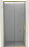 Mexen Rox porte de douche coulissante 135 cm, transparent, or brossé - 8C2-135-000-55-00