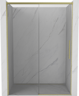 Mexen Rox portes de douche coulissantes 140 cm, transparentes, dorées brossées - 8C2-140-000-55-00