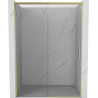 Mexen Rox porte de douche coulissante 150 cm, transparent, or brossé - 8C2-150-000-55-00