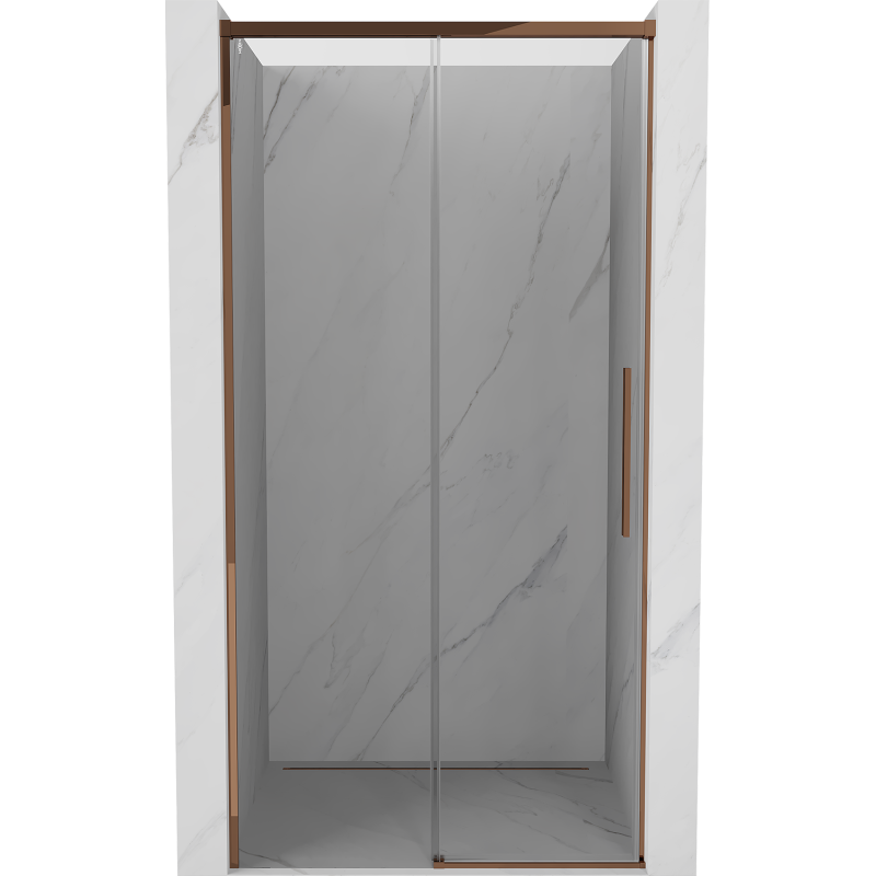 Mexen Rox porte de douche coulissante 100 cm, transparent, or rose - 8C2-100-000-60-00
