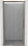 Mexen Rox porte de douche coulissante 125 cm, transparent, or rose - 8C2-125-000-60-00