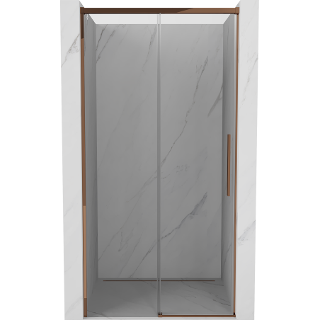 Mexen Rox portes de douche coulissantes 135 cm, transparent, or rose - 8C2-135-000-60-00