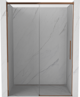 Mexen Rox portes de douche coulissantes 140 cm, transparentes, or rose - 8C2-140-000-60-00