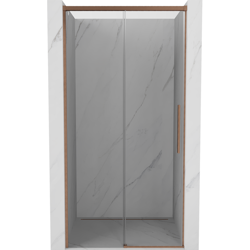 Mexen Rox porte de douche coulissante 120 cm, transparent, cuivre brossé - 8C2-120-000-65-00