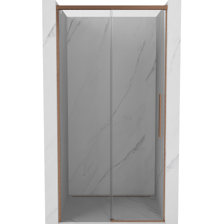 Mexen Rox porte de douche coulissante 125 cm, transparent, cuivre brossé - 8C2-125-000-65-00