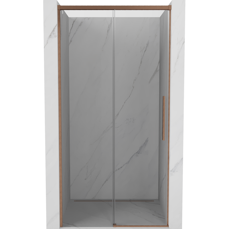 Mexen Rox porte de douche coulissante 135 cm, transparente, cuivre brossé - 8C2-135-000-65-00