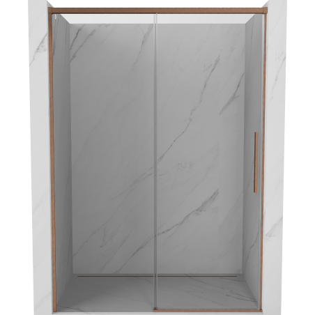 Mexen Rox porte de douche coulissante 140 cm, transparent, cuivre brossé - 8C2-140-000-65-00
