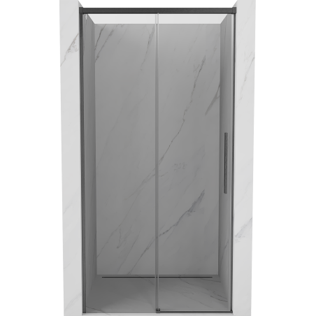 Mexen Rox portes de douche coulissantes 115 cm, transparentes, gris fusil brossé - 8C2-115-000-66-00