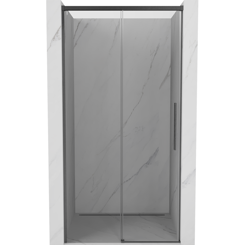 Mexen Rox portes de douche coulissantes 125 cm, transparentes, gris canon brossé - 8C2-125-000-66-00