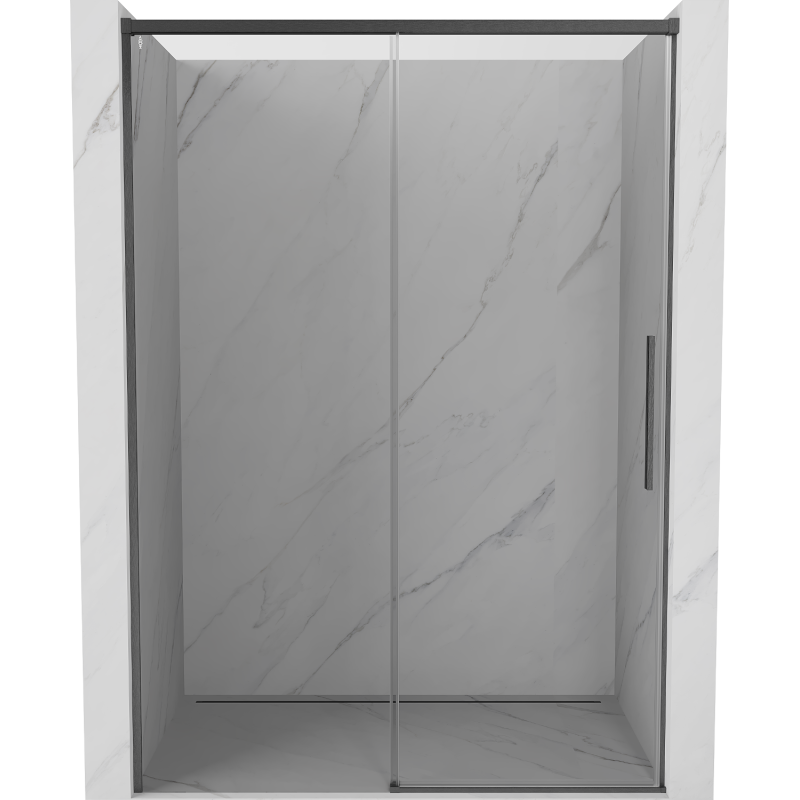 Mexen Rox porte de douche coulissante 145 cm, transparent, gris canon brossé - 8C2-145-000-66-00