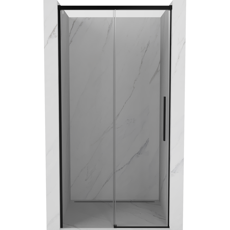 Mexen Rox porte de douche coulissante 125 cm, transparent, noir - 8C2-125-000-70-00