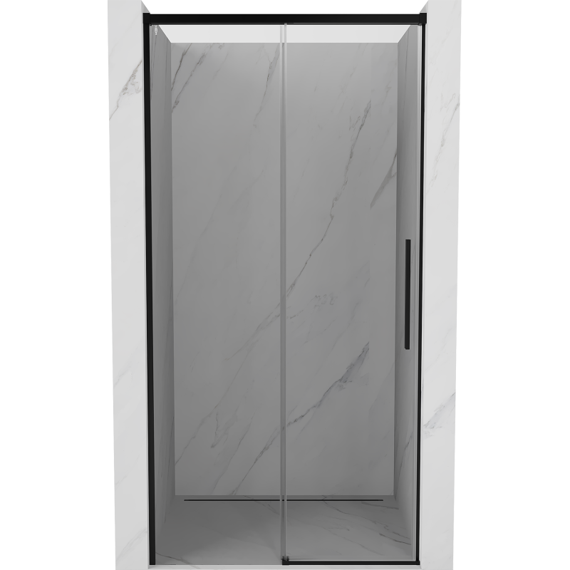 Mexen Rox porte de douche coulissante 135 cm, transparent, noir - 8C2-135-000-70-00