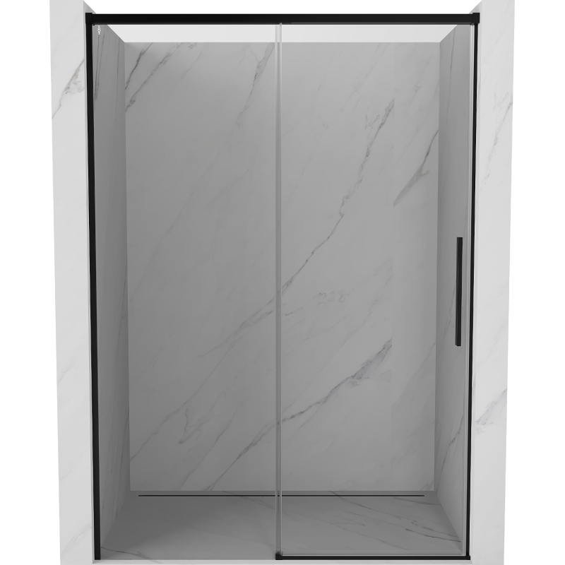 Mexen Rox porte de douche coulissante 155 cm, transparent, noir - 8C2-155-000-70-00