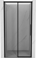 Mexen Rox porte de douche coulissante gauche 130 cm, cadre noir, noir - 8C2-130-000-70-70-L
