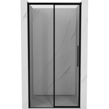 Mexen Rox porte de douche coulissante gauche 120 cm, cadre noir, noir - 8C2-120-000-70-70-L