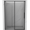 Mexen Rox porte de douche coulissante gauche 155 cm, cadre noir, noir - 8C2-155-000-70-70-L