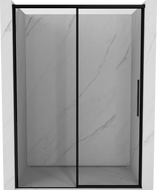 Mexen Rox porte de douche coulissante gauche 140 cm, cadre noir, noir - 8C2-140-000-70-70-L