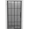 Mexen Rox porte de douche coulissante gauche 135 cm, grille noire, noir - 8C2-135-000-70-77-L