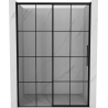 Mexen Rox porte de douche coulissante gauche 155 cm, grille noire, noir - 8C2-155-000-70-77-L