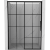 Mexen Rox porte de douche coulissante gauche 160 cm, grille noire, noir - 8C2-160-000-70-77-L