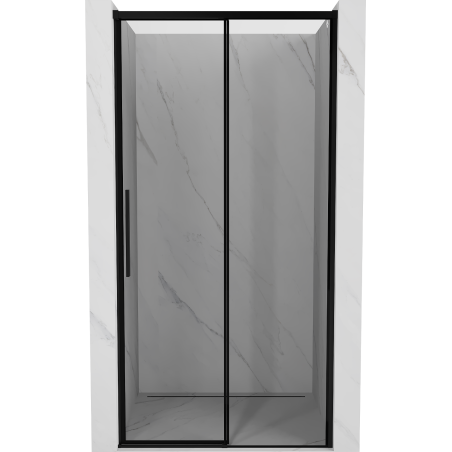 Mexen Rox porte de douche coulissante droite 115 cm, cadre noir, noir - 8C2-115-000-70-70-P