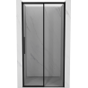 Mexen Rox portes de douche coulissantes droites 115 cm, cadre noir, noir - 8C2-115-000-70-70-P