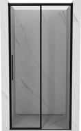 Mexen Rox porte de douche coulissante droite 125 cm, cadre noir, noir - 8C2-125-000-70-70-P