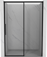 Mexen Rox porte de douche coulissante droite 140 cm, cadre noir, noir - 8C2-140-000-70-70-P