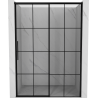 Mexen Rox porte de douche coulissante droite 140 cm, grille noire, noir - 8C2-140-000-70-77-P