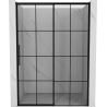 Mexen Rox portes de douche coulissantes droites 155 cm, grille noire, noir - 8C2-155-000-70-77-P