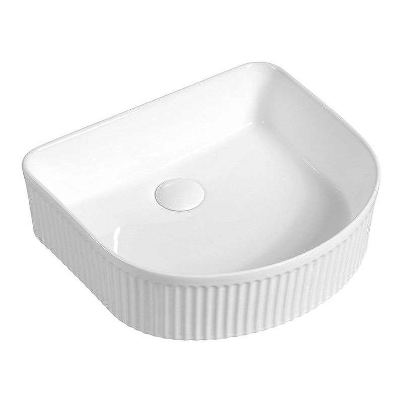 Mexen Grovo lavabo à poser rainuré 41 x 36 cm, blanc - 22304200