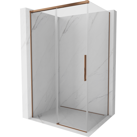 Mexen Rox cabine de douche coulissante 130 x 100 cm, transparent, or rose - 8C2-130-100-60-00
