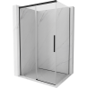 Mexen Rox cabine de douche coulissante 140 x 85 cm, transparente, noire - 8C2-140-085-70-00