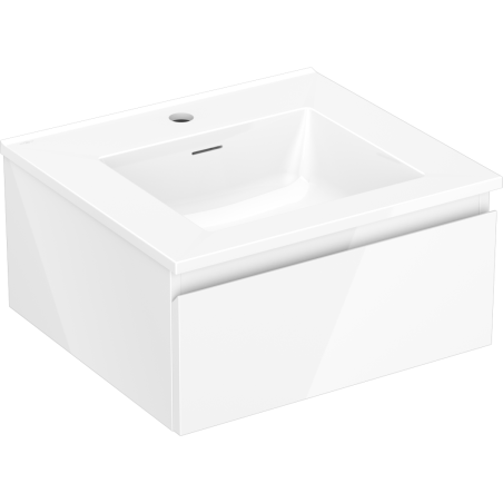 Mexen Orio meuble 50 cm avec lavabo Otis, 1 tiroir, blanc brillant - 91A10-05023-1-BF00-W18M00