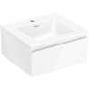 Mexen Orio meuble 50 cm avec lavabo Otis, 1 tiroir, blanc brillant - 91A10-05023-1-BF00-W18M00