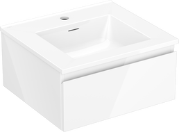 Mexen Orio meuble 50 cm avec lavabo Otis, 1 tiroir, blanc brillant - 91A10-05023-1-BF00-W18M00