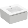 Mexen Orio meuble de salle de bain 50 cm avec lavabo Otis, 1 tiroir, gris mat/blanc mat - 91A10-05023-1-BF62-W18M01