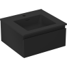 Mexen Orio meuble de salle de bain 50 cm avec lavabo Otis, 1 tiroir, noir mat - 91A10-05023-1-BF71-W18M71