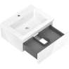 Mexen Orio armoire de salle de bain 60 cm avec lavabo Otis, 1 tiroir, blanc brillant - 91A10-06023-1-BF00-W18M00