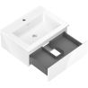 Mexen Orio meuble de salle de bain 60 cm avec lavabo Otis, 1 tiroir, blanc brillant - 91A10-06023-1-BF00-W18M00