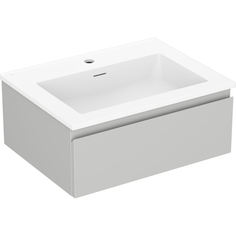 Mexen Orio armoire de salle de bain 60 cm avec lavabo Otis, 1 tiroir, gris mat/blanc mat - 91A10-06023-1-BF62-W18M01
