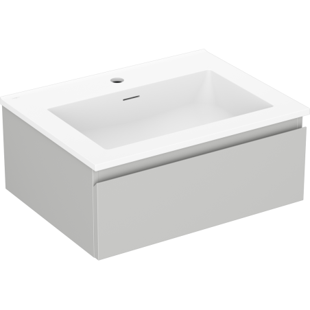 Mexen Orio armoire de salle de bain 60 cm avec lavabo Otis, 1 tiroir, gris mat/blanc mat - 91A10-06023-1-BF62-W18M01