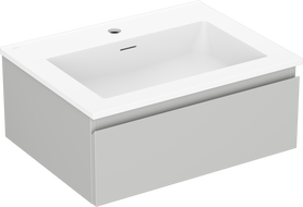 Mexen Orio meuble de salle de bains 60 cm avec lavabo Otis, 1 tiroir, gris mat / blanc mat - 91A10-06023-1-BF62-W18M01