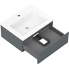 Mexen Orio meuble de salle de bain 60 cm avec lavabo Otis, 1 tiroir, graphite mat/blanc mat - 91A10-06023-1-BF66-W18M01