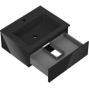 Mexen Orio meuble de salle de bains 60 cm avec lavabo Otis, 1 tiroir, noir brillant/noir mat - 91A10-06023-1-BF70-W18M71