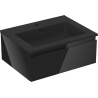 Mexen Orio meuble de salle de bains 60 cm avec lavabo Otis, 1 tiroir, noir brillant/noir mat - 91A10-06023-1-BF70-W18M71