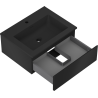 Mexen Orio armoire de salle de bain 60 cm avec lavabo Otis, 1 tiroir, noir mat - 91A10-06023-1-BF71-W18M71