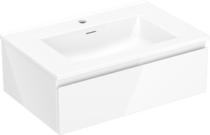 Mexen Orio armoire de salle de bain 70 cm avec lavabo Otis, 1 tiroir, blanc brillant - 91A10-07023-1-BF00-W18M00